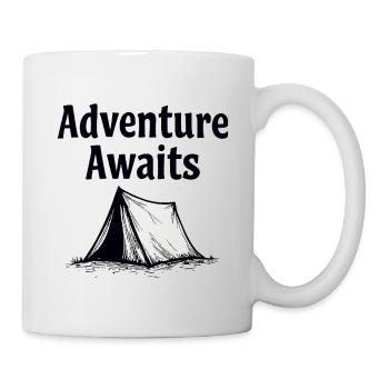 Adventure Awaits Wandern Natur Zelt - Tasse - Weiß - Rechts