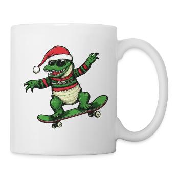 Alligator Weihnachten Lustig - Tasse - Weiß - Rechts