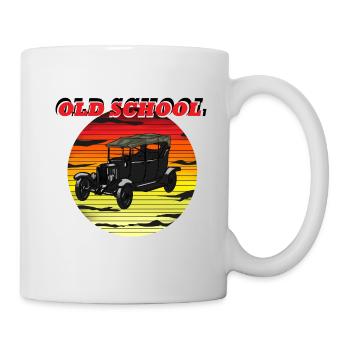Old School Sunset Car - Tasse - Weiß - Rechts