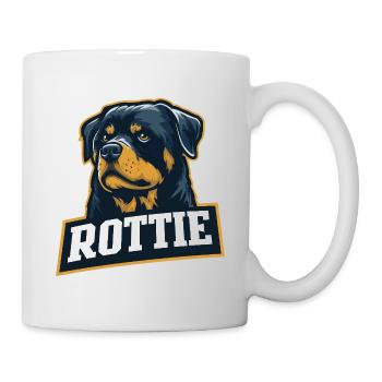 Rottie – Strong Rottweiler Portrait - Mug - white - Right