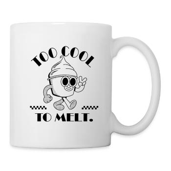 Too Cool to Melt – Retro Icecream Design - Mug - white - Right