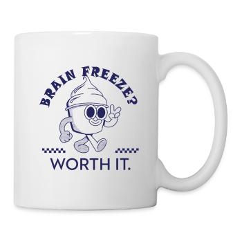 Brain Freeze en vaut la peine - Design de crème glacée amusant - Mug blanc - blanc - Droite