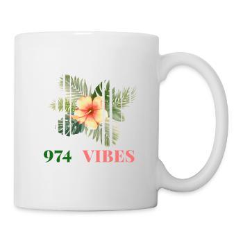 Hibiscus Tropical 974 Vibes - Tasse - Weiß - Rechts