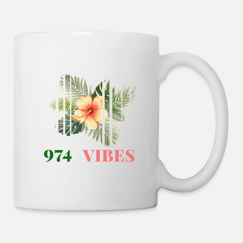 Hibiscus Tropical 974 Vibes - Tasse - Weiß