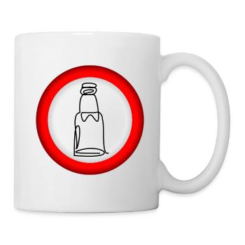 VERBOT BIERFLASCHE - Tasse - Weiß - Rechts