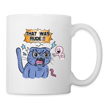 Angry Cat Screams at Expression - Mug - white - Right