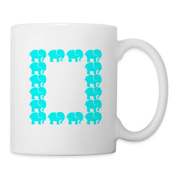 Éléphant - Mug blanc - blanc - Droite