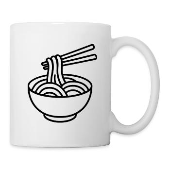 Ramen bowl sketch – minimalist design - Mug - white - Right