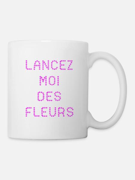 LANCEZ-MOI DES FLEURS ! - Mug blanc - blanc