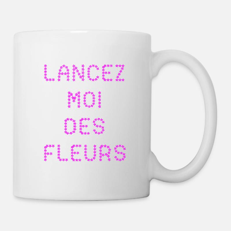 LANCEZ-MOI DES FLEURS ! - Mug blanc - blanc