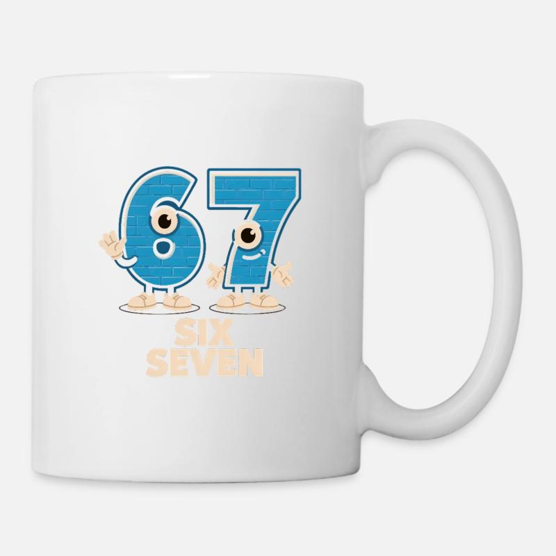 6 7 Six Seven Memes – Aura Points Kids Gaming - Mug - white