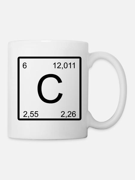 Kohlenstoff Symbol C - Tasse - Weiß