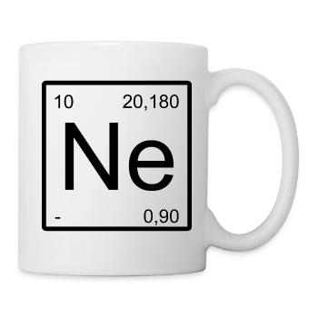 Neon Element Typografie - Tasse - Weiß - Rechts