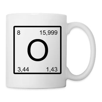 O oxygen sign in minimal style nerd - Mug - white - Right