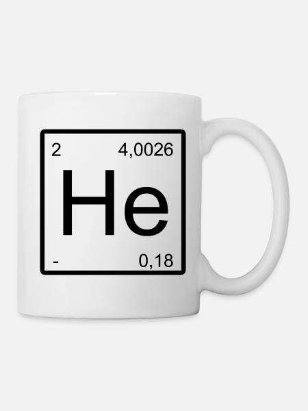 Helium Minimal Element Design - Tasse - Weiß