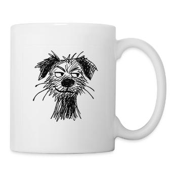 Sketch Dog Portrait Mischievous - Mug - white - Right