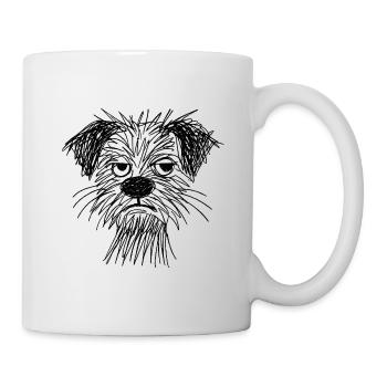 Sketch Dog Portrait Muffle - Mug - white - Right