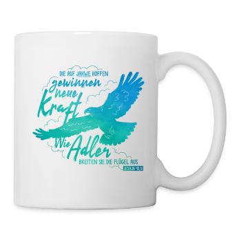 Isaiah 40:31 - Like Eagle Lettering - Mug - white - Right