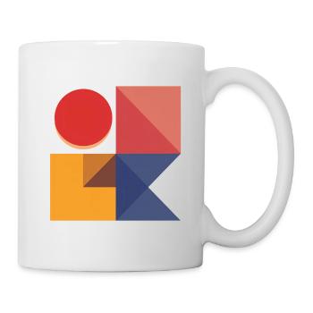 Bold Geometric Shapes — Modern Abstract Design - Mug - white - Right