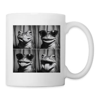 Drôle de grenouille Photo Box Selfie - Mug blanc - blanc - Droite