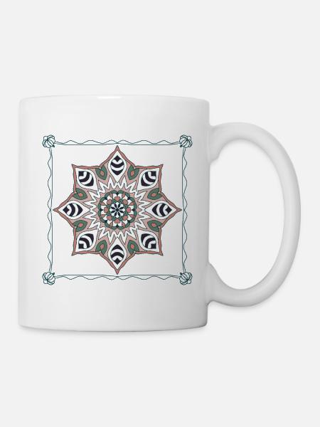 Mandala der Ruhe - Tasse - Weiß