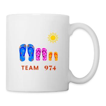 Team 974 Tropical Sun Flip Flops - Mug - white - Right