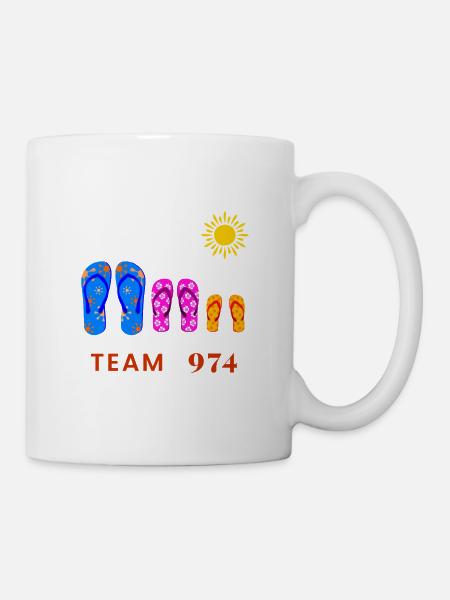 Team 974 Tropical Sun Flip Flops - Mug - white