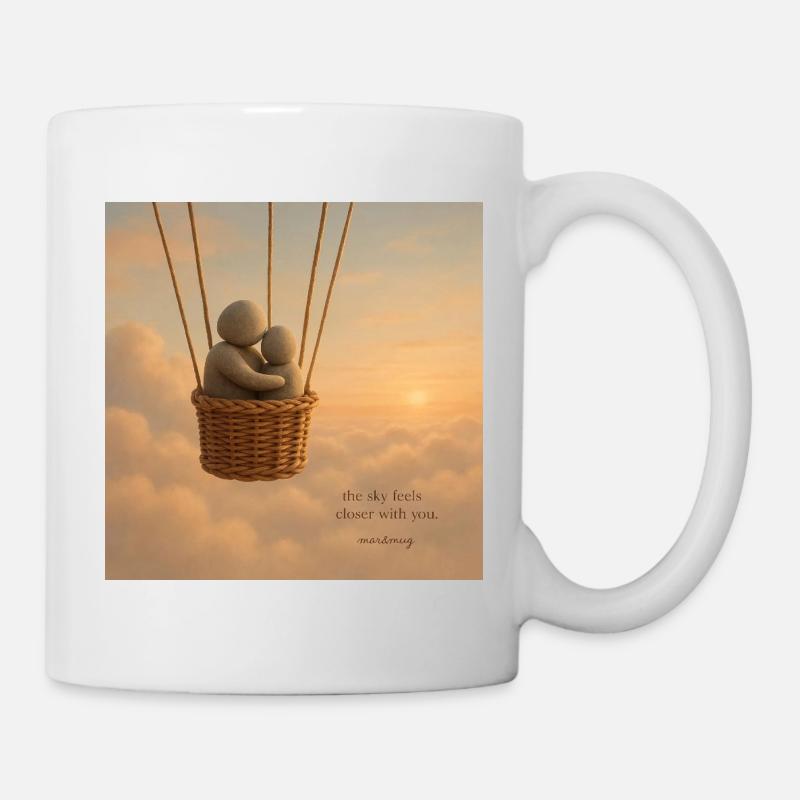 Skybound Whispers Étreinte - Mug blanc - blanc