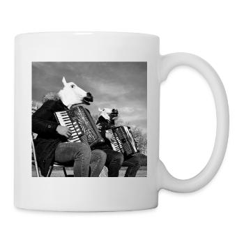 Bande de chevaux - Mug blanc - blanc - Droite