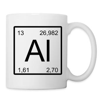 AI Aluminium Periodensystem Stil Design - Tasse - Weiß - Rechts
