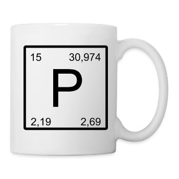 Phosphore P symbole Symbole d’époque Impression d’art - Mug blanc - blanc - Droite