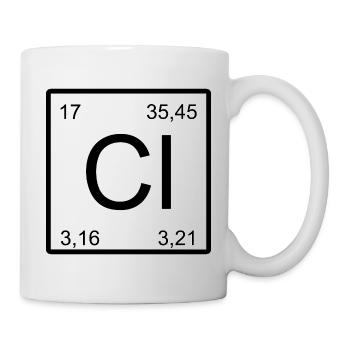 Chlorine Square Element Design - Mug - white - Right