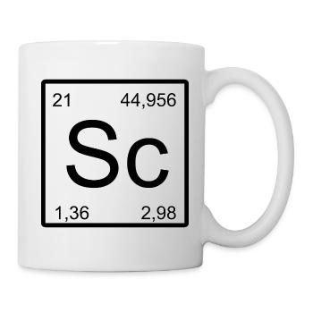 Scandium Sc Periodic Table Minimalism - Mug - white - Right