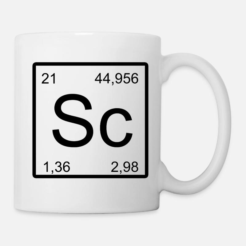 Scandium Sc Periodensystem Minimalismus - Tasse - Weiß