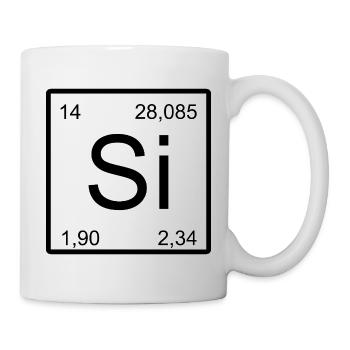 Si Silizium Symbol Art - Tasse - Weiß - Rechts