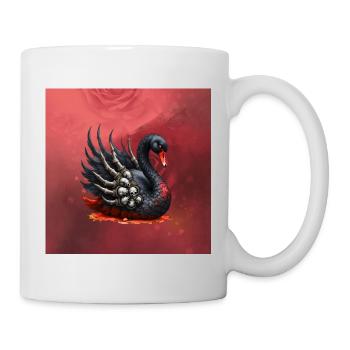 Black Swan with Skulls - Mug - white - Right