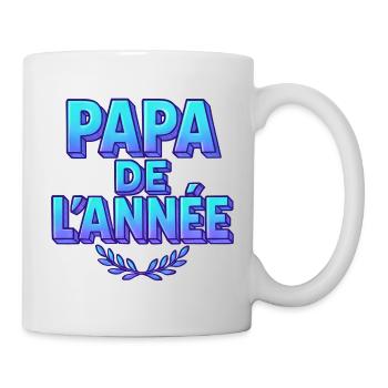 Papa de l'année - Fête des Pères - Cadeau - Mug blanc - blanc - Droite
