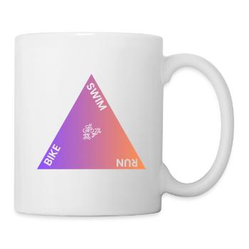 Triathlon Dreieck Gradient - Tasse - Weiß - Rechts