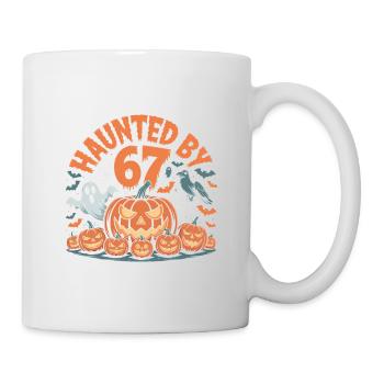 Verfolgt von 6 7- Lustiges Halloween T-Shirt - Tasse - Weiß - Rechts