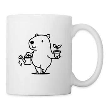 Sweet capybara as a gardener - Mug - white - Right