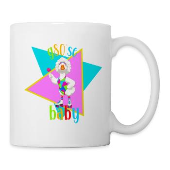 Goose in 80s Retro Roller Skate Look - Mug - white - Right