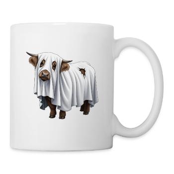 Cartoon Ghost Cow - Mug - white - Right