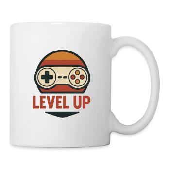 Level Up Retro Controller Grafik - Tasse - Weiß - Rechts