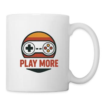Retro Controller Motiv Play More - Mug - white - Right