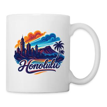 Honolulu Waikiki Capital Hawaii Aloha Gift - Mug - white - Right