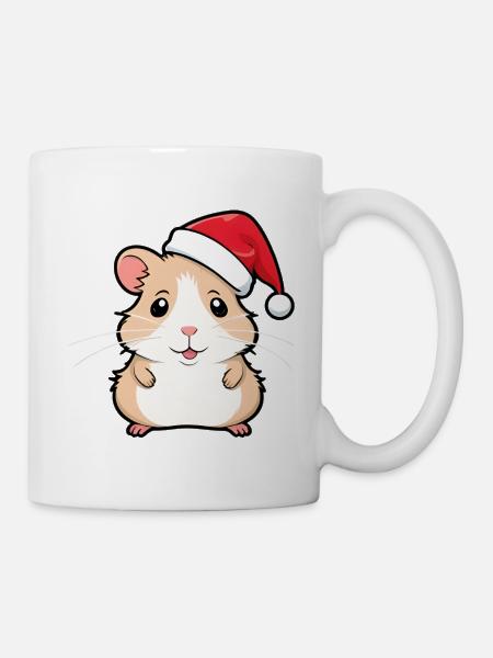 Hase? Nein Hamster Weihnacht - Tasse - Weiß