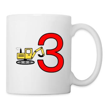 Excavatrice - Mug blanc - blanc - Droite