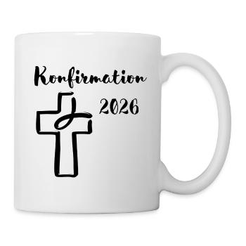 Confirmation 2026 Fish dipping into the cross - Mug - white - Right