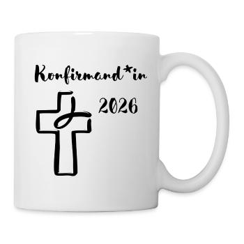 Celebrate Confirmation 2026 in a gender-appropriate way Fish Cross - Mug - white - Right