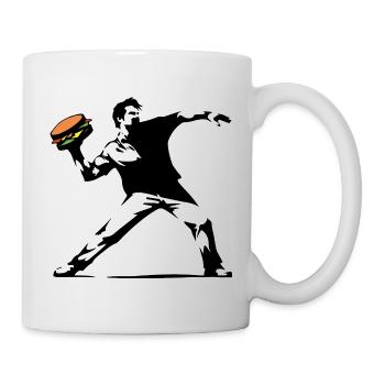 Hamburger Pop Art Burst - Tasse - Weiß - Rechts
